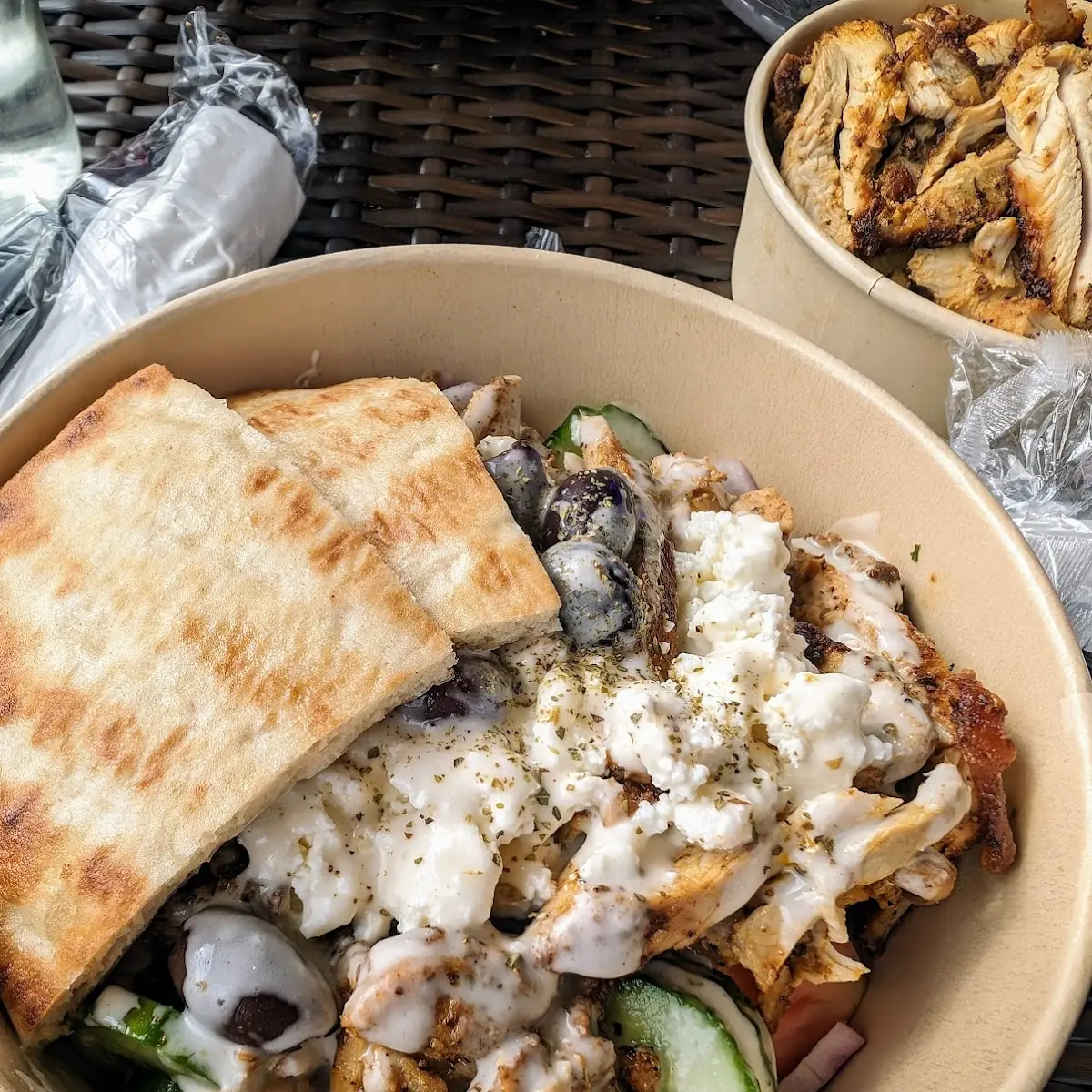 Horiatiki Salad with Chicken