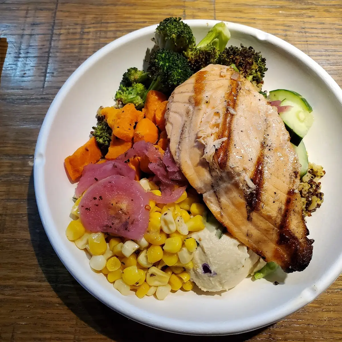 Power Bowl with Grilled Salmon