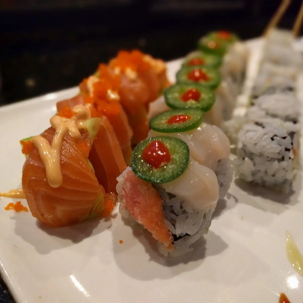 6 Piece Spicy Salmon Sashimi Roll