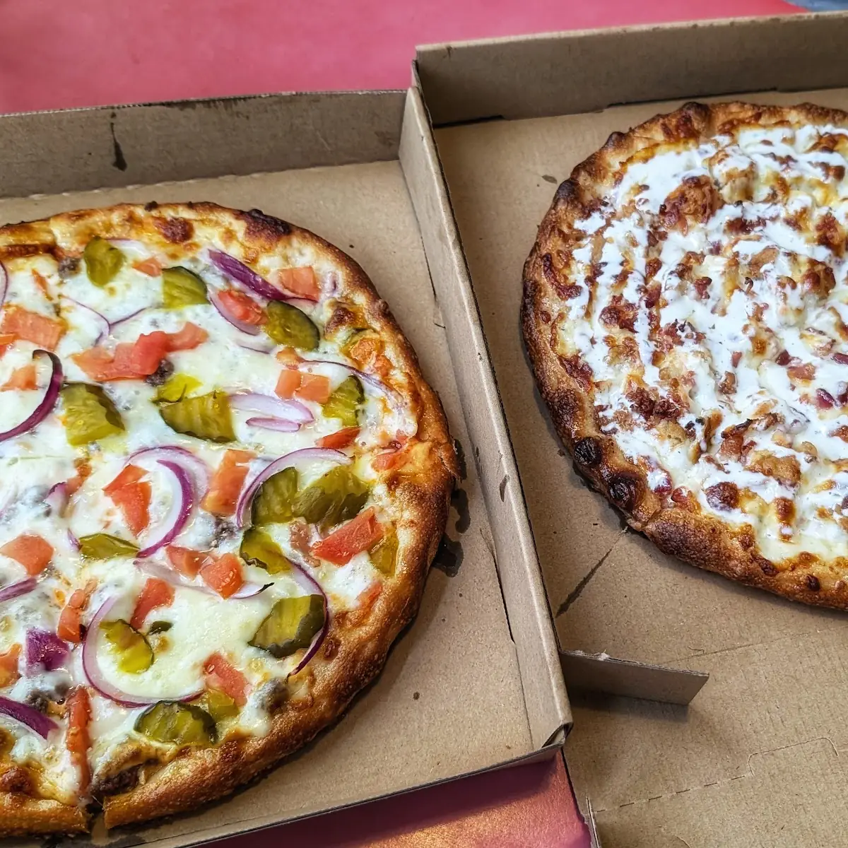 Cheese Burger Pizza & Chicken Bacon Ranch Pizza