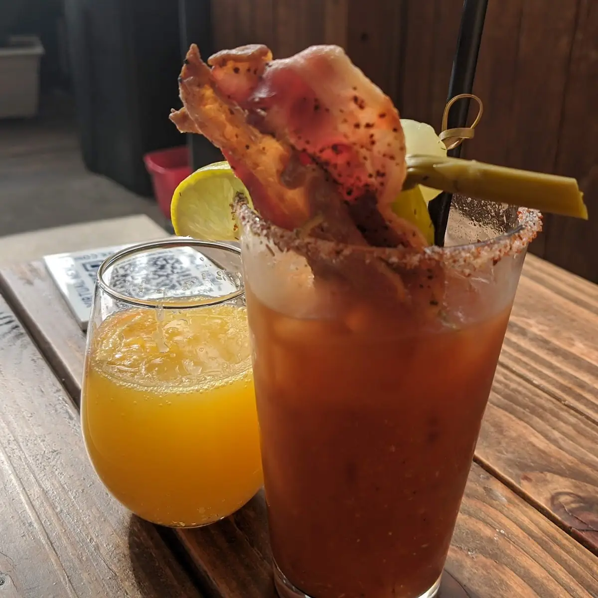 Bacon Bloody Mary and Mimosa