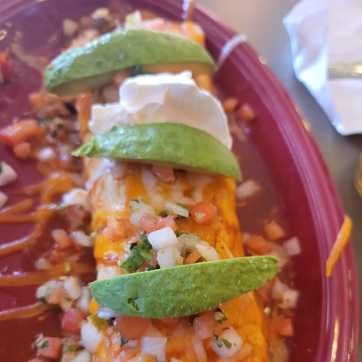 Carne Asada Burrito Red Sauce