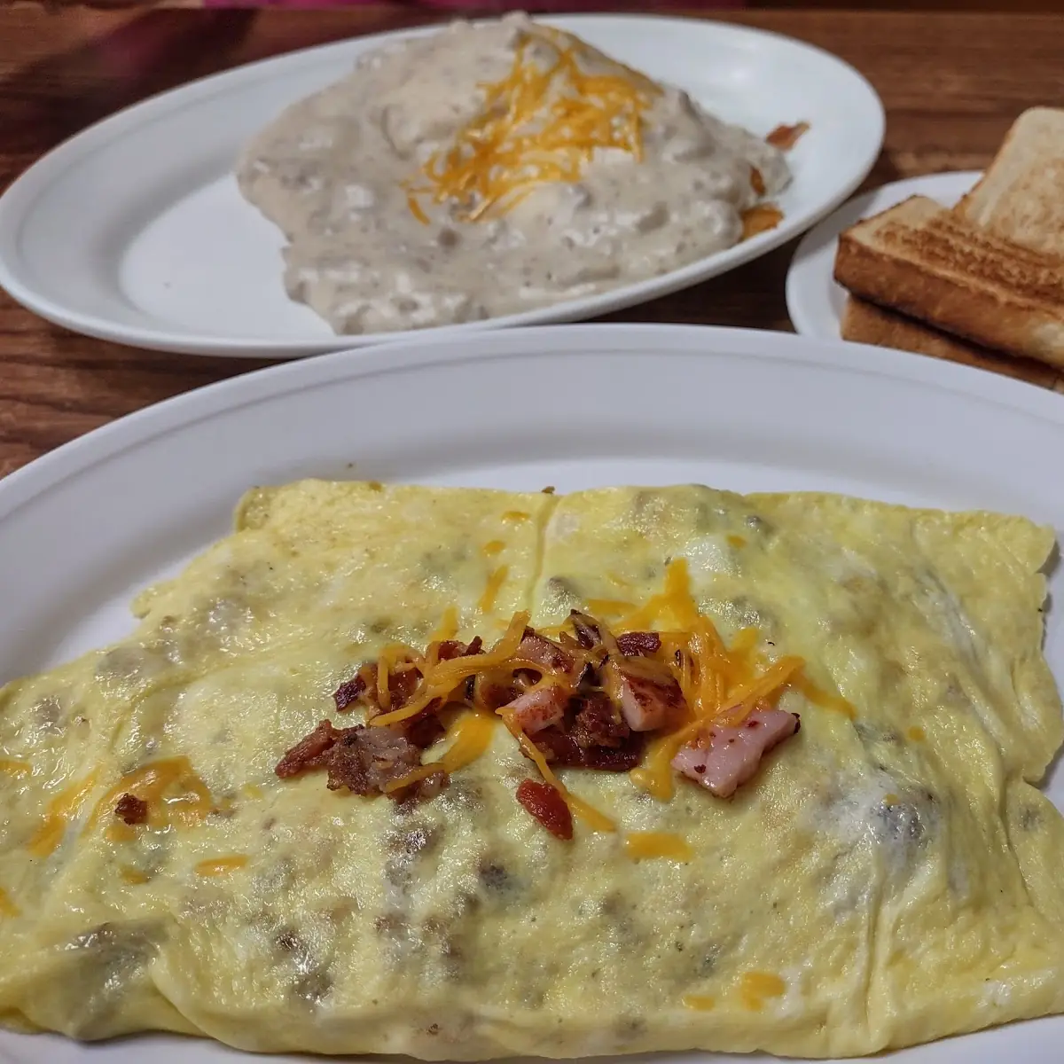 Sunberry Slammer and Meat and Cheese Omelette