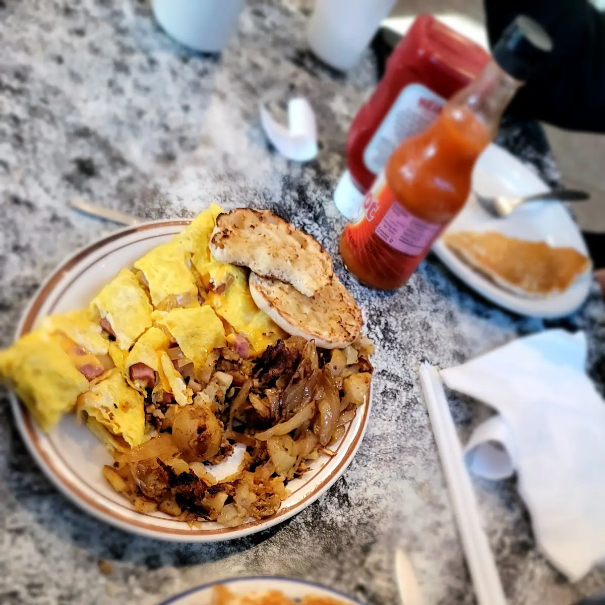 Ham Egg and Cheese Omelette