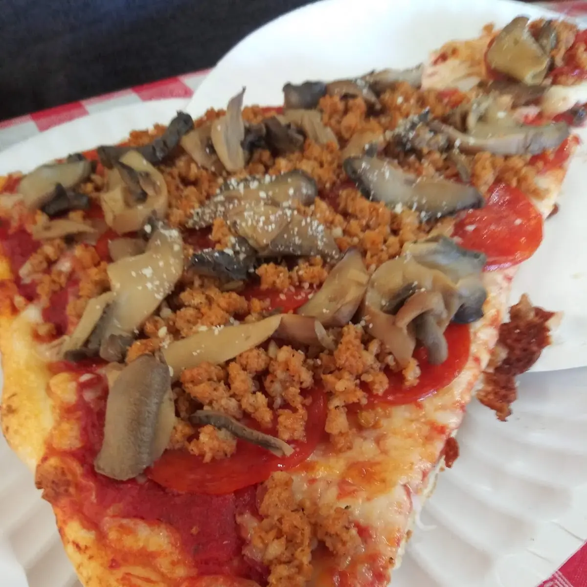 Sausage Pepperoni and Mushroom Pizza