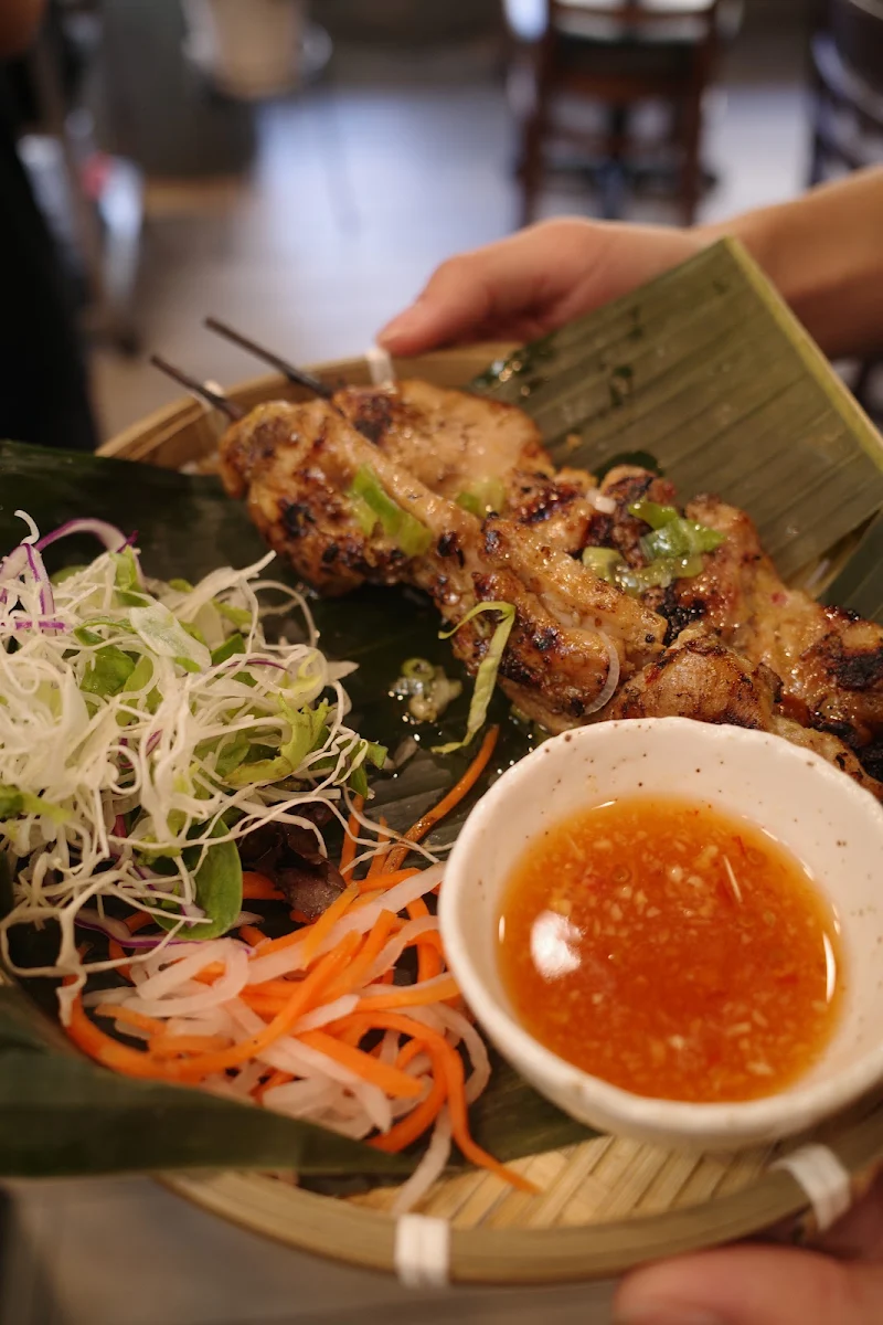 Grilled Lemongrass Chicken Skewers GA Xien, Phonatic Social Restaurant