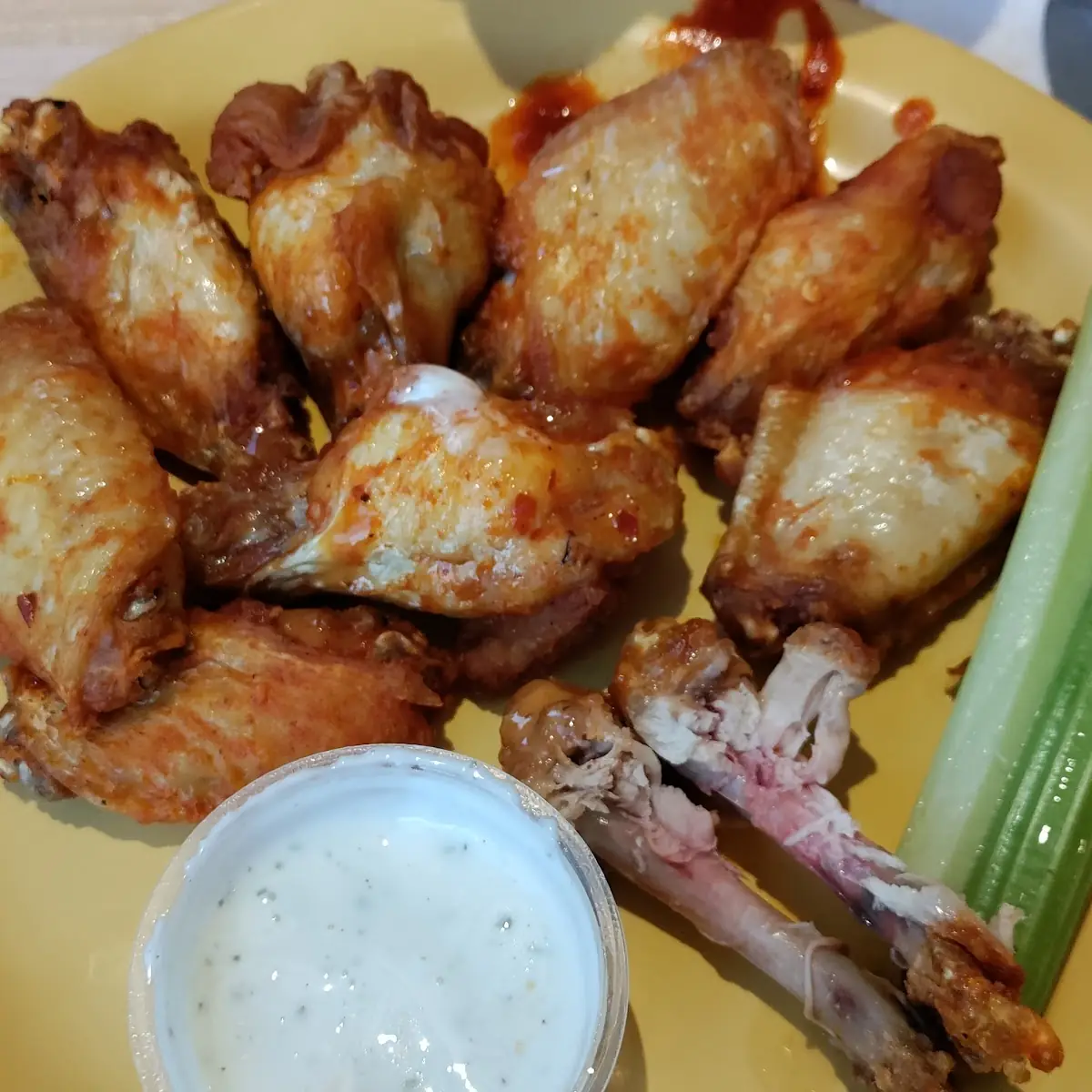 Under Cooked Boiled not Deep Fried Wings