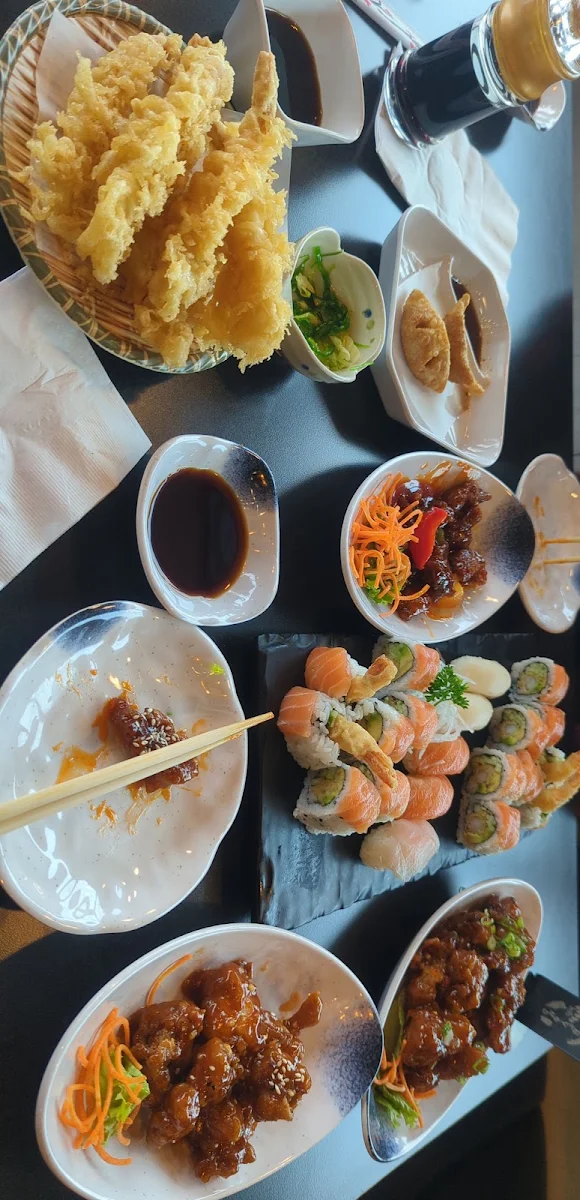 Dragon Roll Sesame Chicken General TSO Sweet and Sour Pork Seaweed Salad, Beyond Sushi