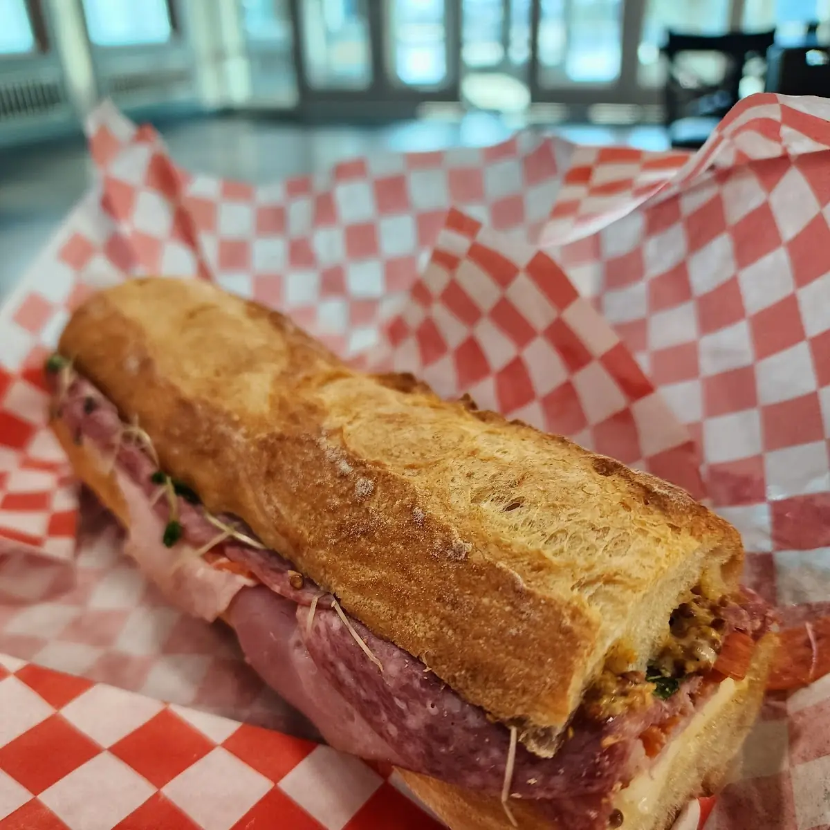 Baguette Salami Sandwich