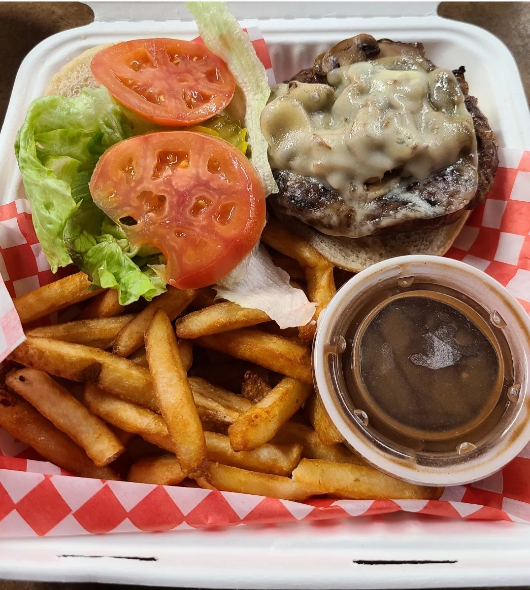 Mushroom Swiss Burger