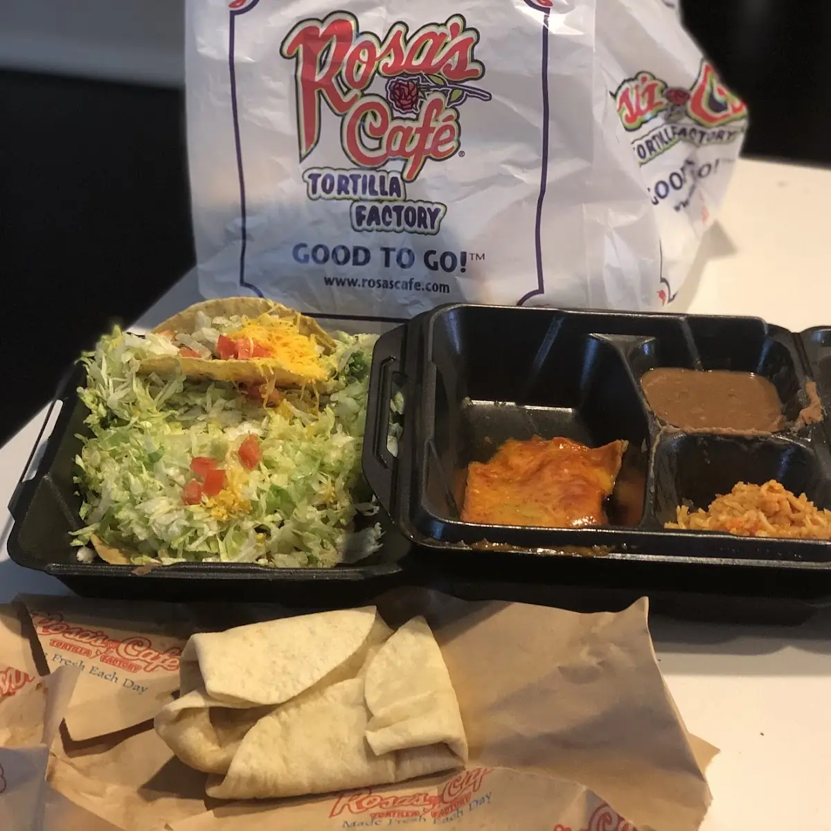 Three Cheese Enchiladas Rice and Beans