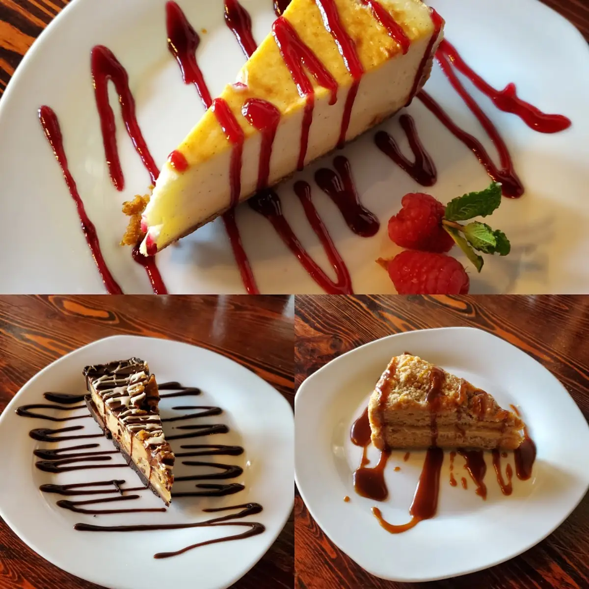 Creme Brulee Cheesecake Peanut Butter Pie and Caramel Crunch Cake