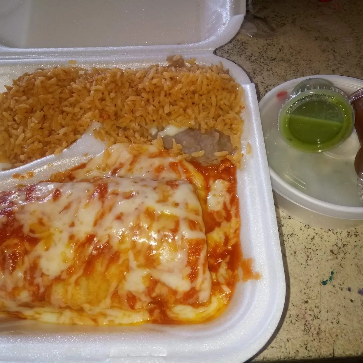 Chicken Burrito with Rice & Beans