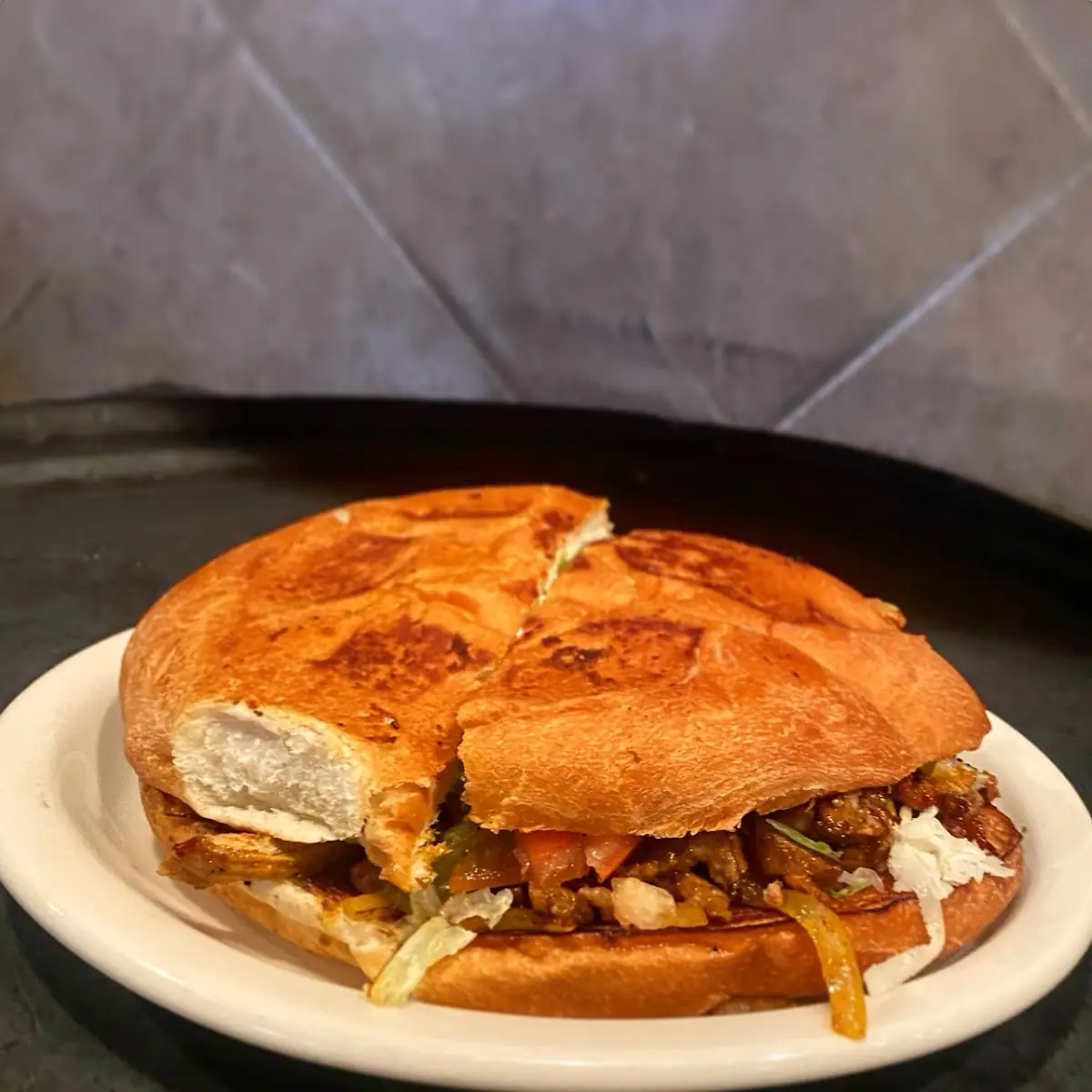 Mexican Sandwich Torta De Rajas
