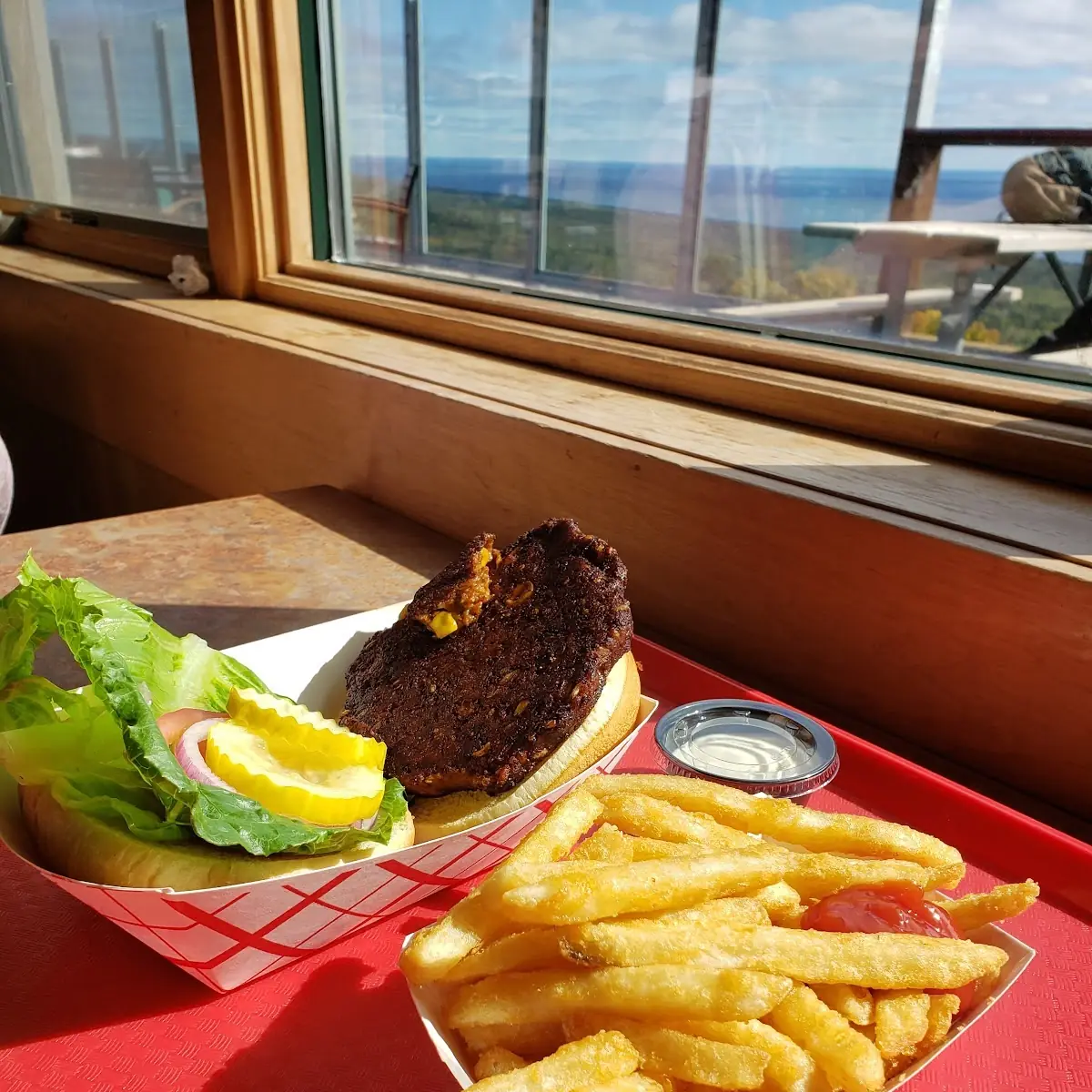 Veggie Burger and Fries