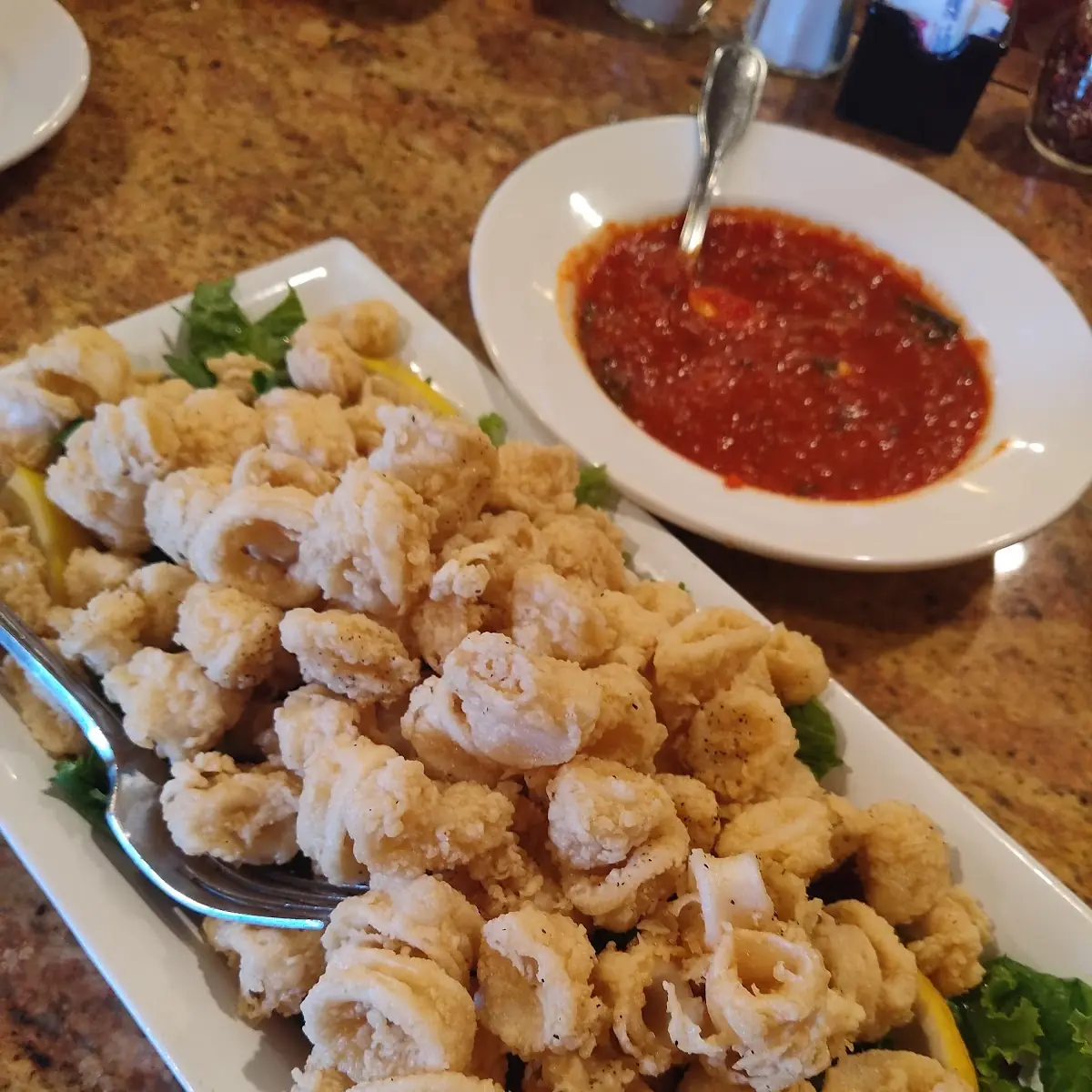 Fried Calamari Very Lightly Fried Like It's Supposed to Be