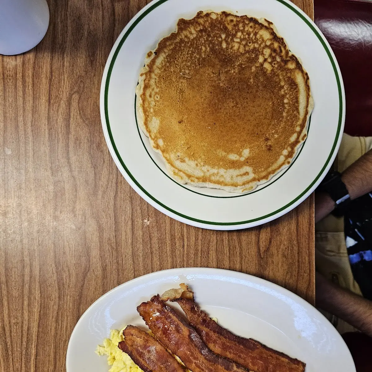 Two Pancakes with Bacon or Sausage Patties
