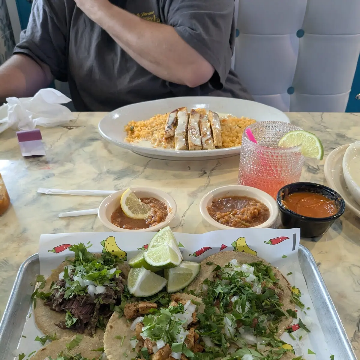 Barbacoa and Carnitas Tacos