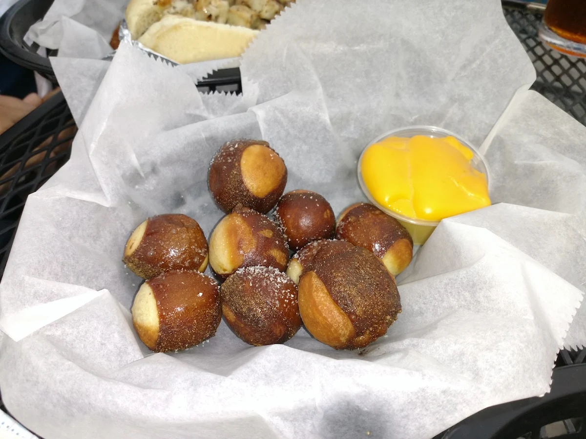 Pretzel Bites with Cheese Dip
