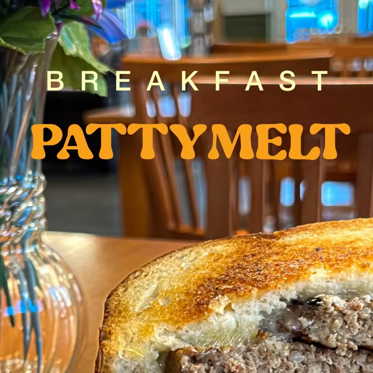 Big Breakfast Pork Patty Melt Sandwich