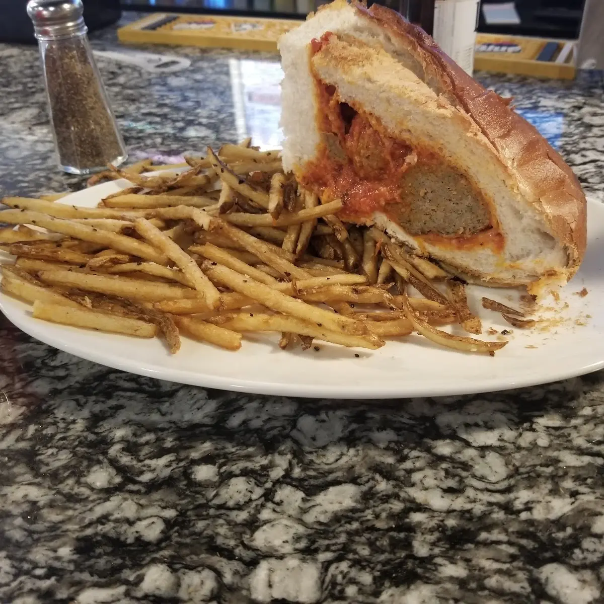Stuffed Meatball Sandwich