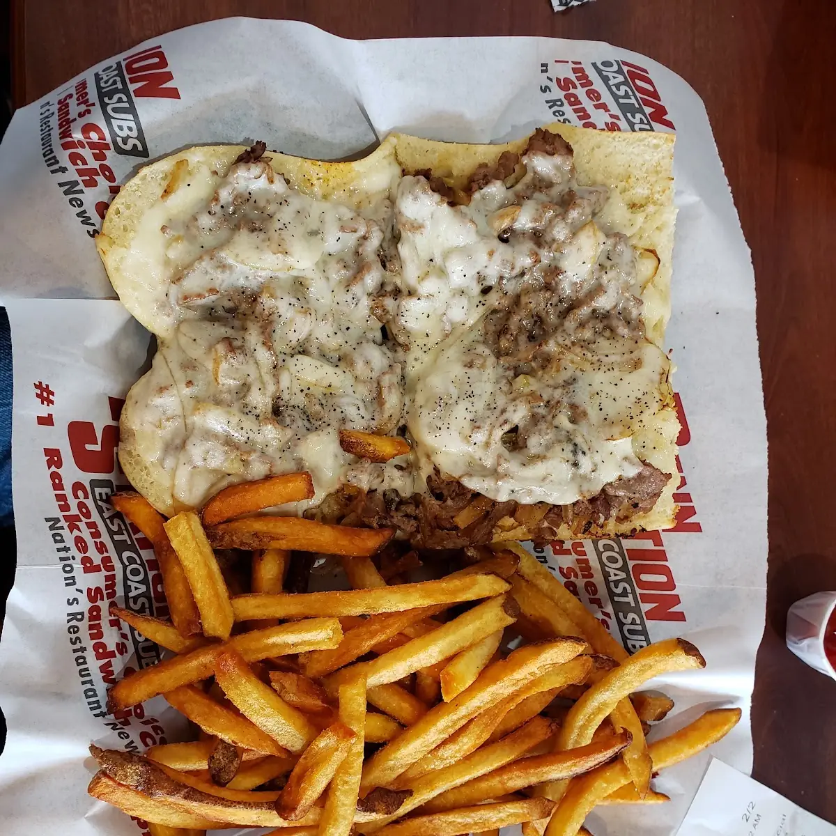 Philly Cheese Steak and Medium Fries