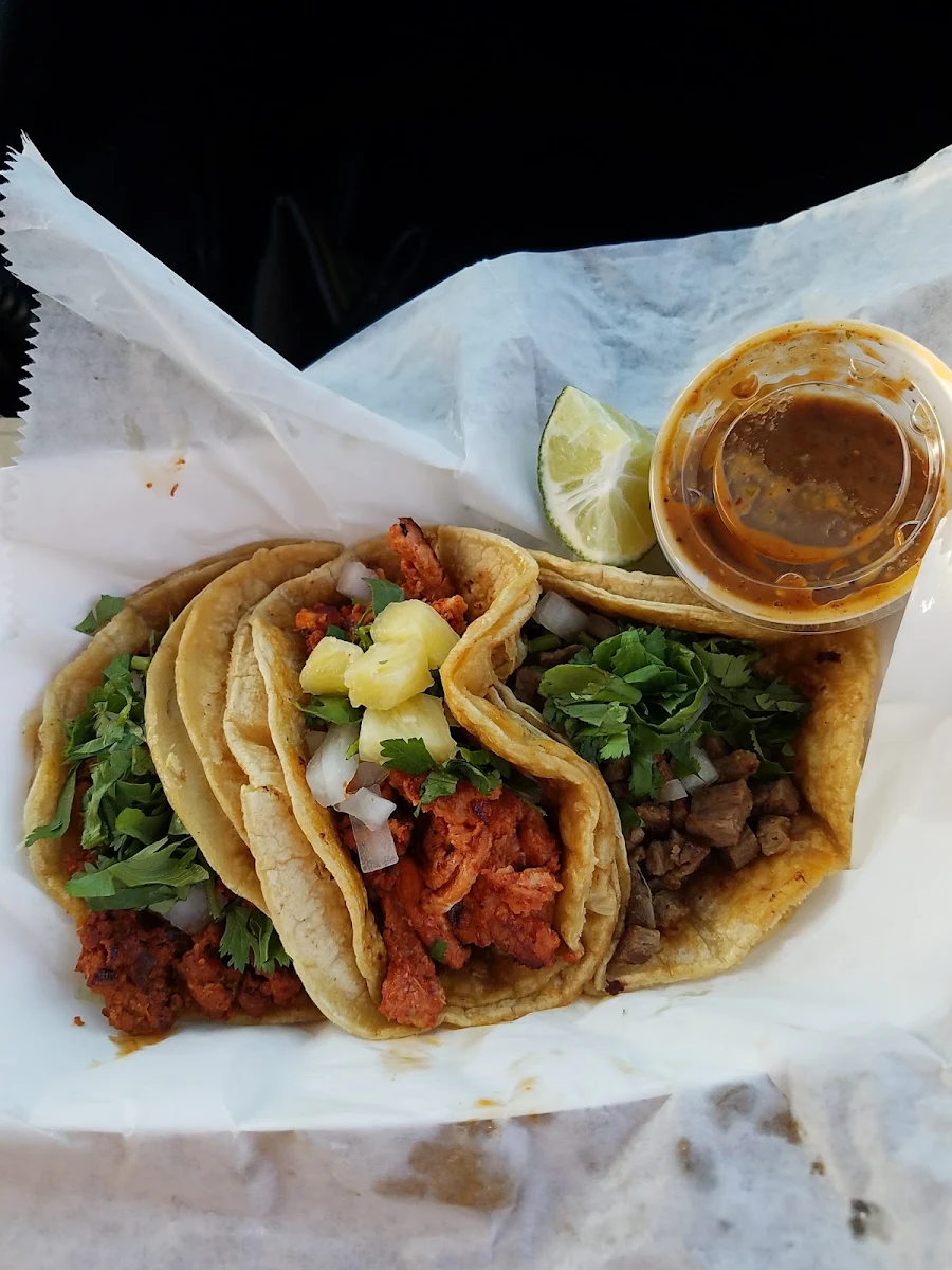 Steak and Al Pastor Tacos