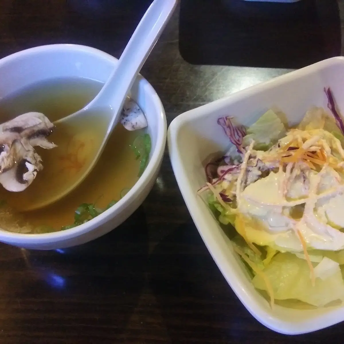 Onion Soup and Salad