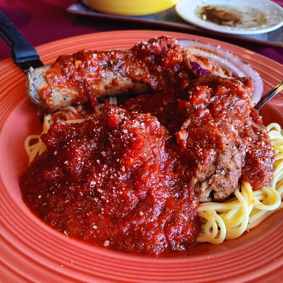 Spaghetti & Meatballs with Italian Sausage