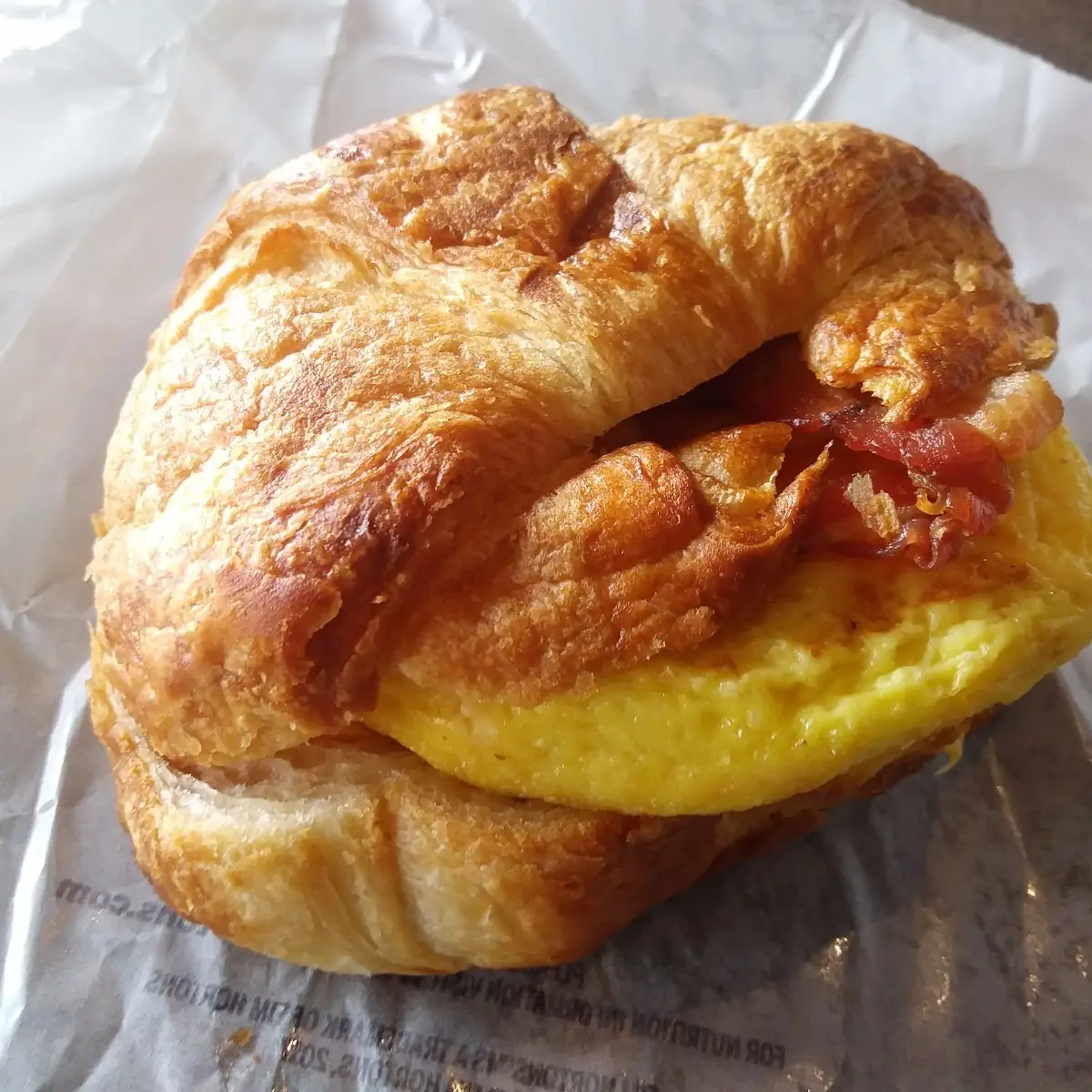 Bacon Egg Cheese Croissant Sandwich