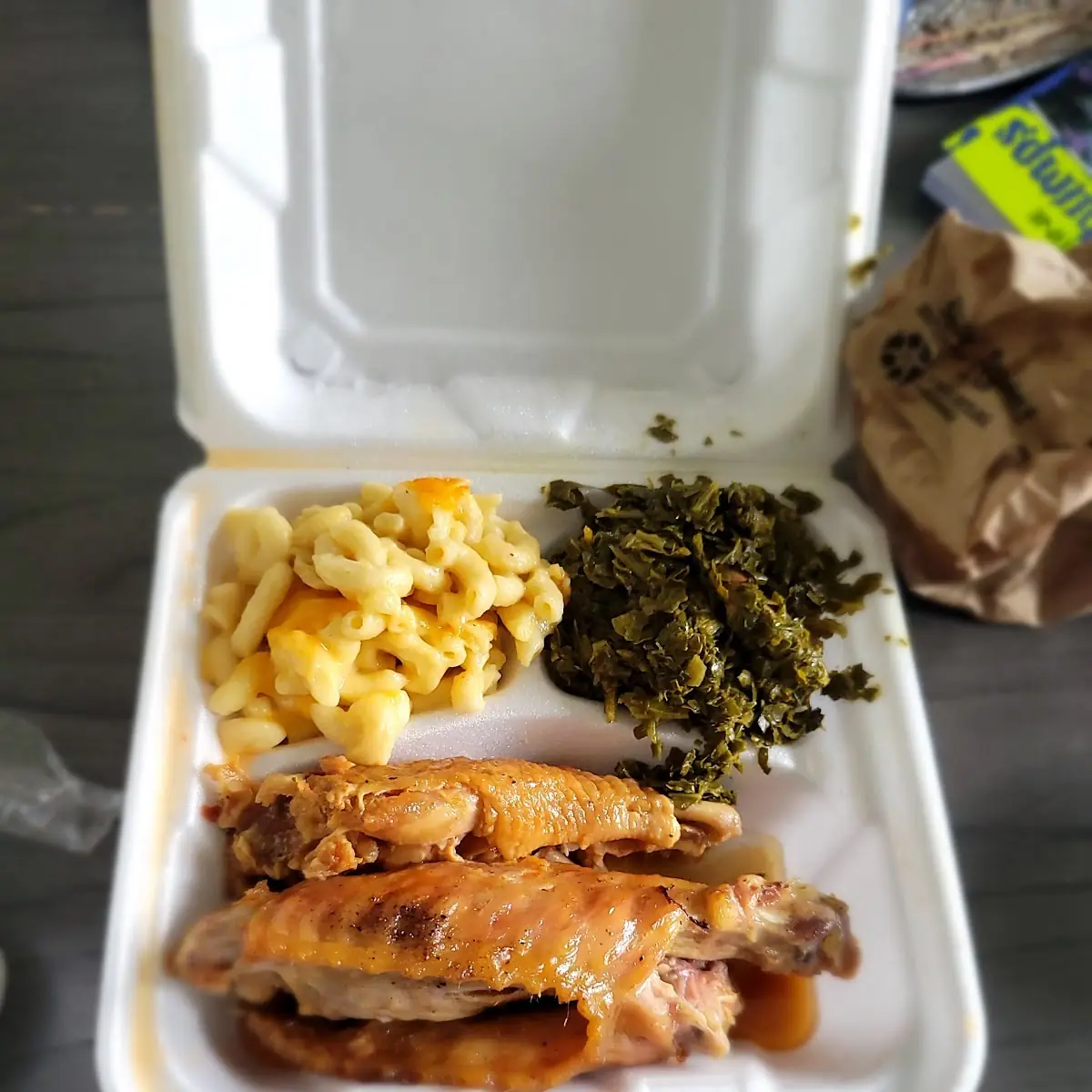 Turkey Wings Collard Greens Macaroni and Cheese