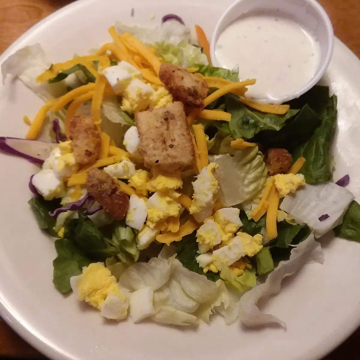 Garden Salad with Ranch Dressing