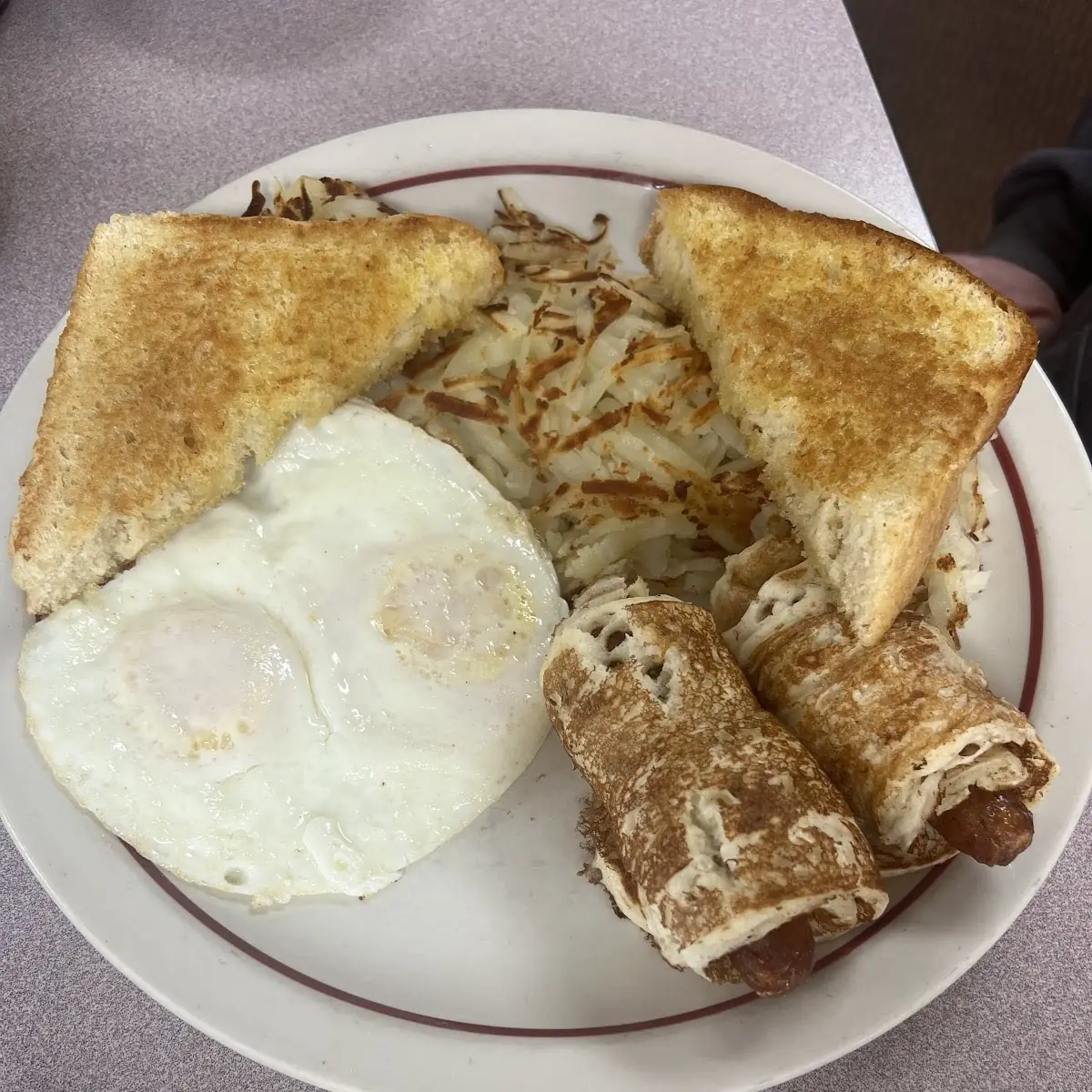 1 Egg Small Hash Browns & 1 Slice of Toast