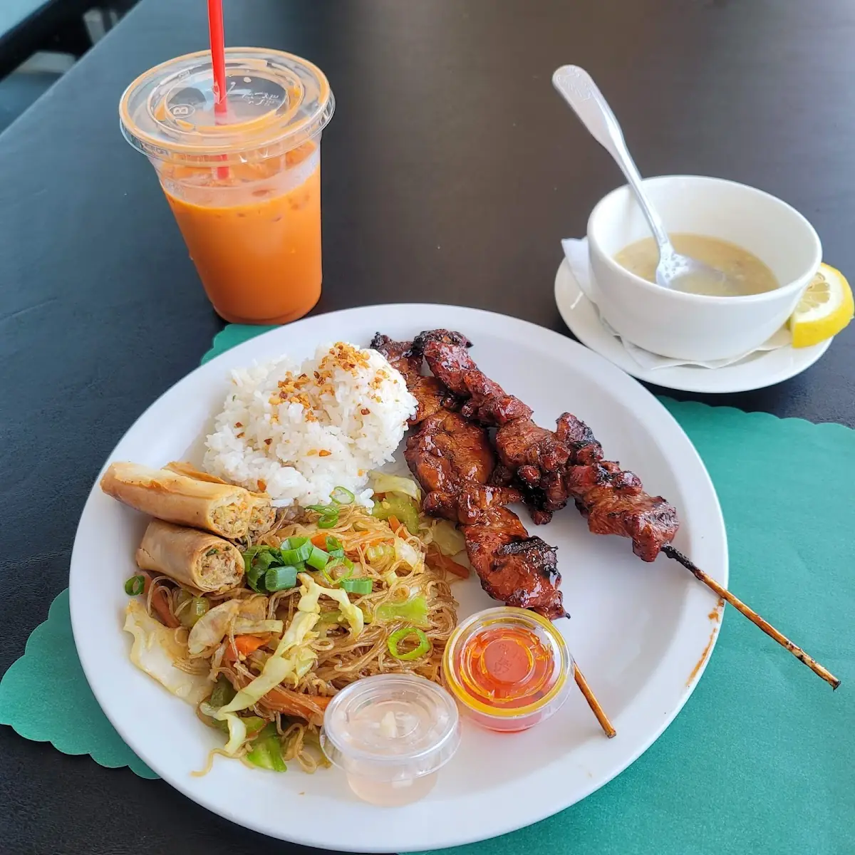 Pork BBQ Skewer Lunch Combination Special