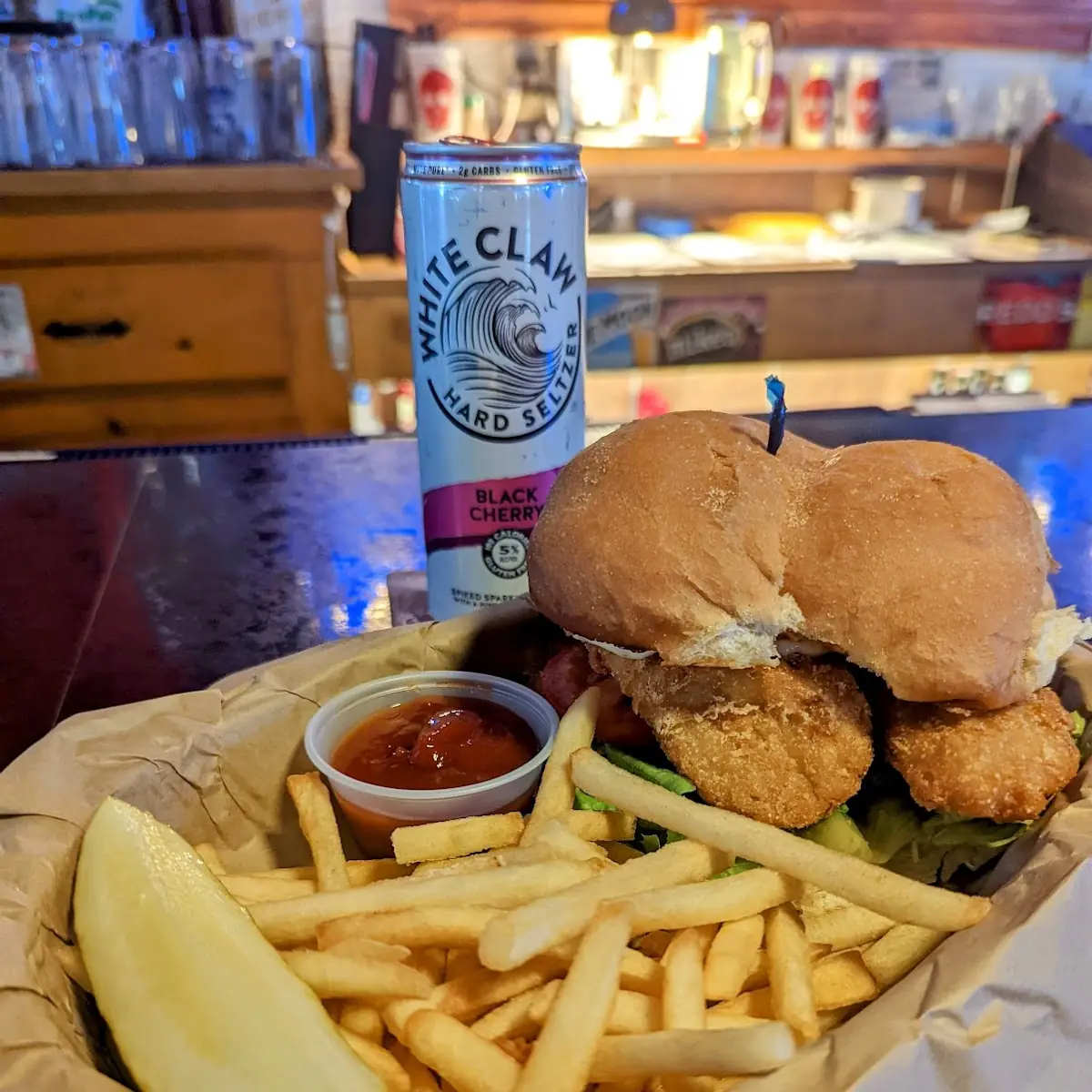 Guinness Fried Fish Sandwich