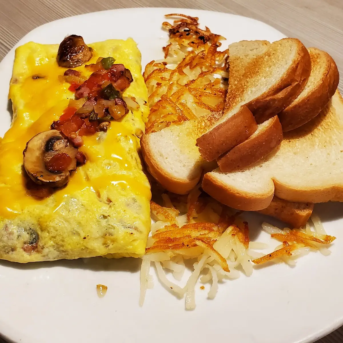 Mushroom & Swiss Omelet