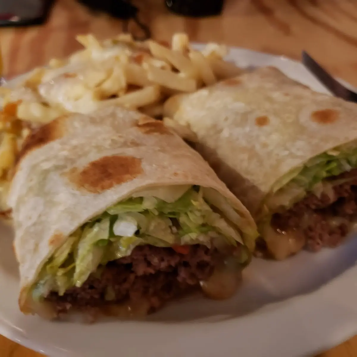 Green Chile Cheeseburger Burrito