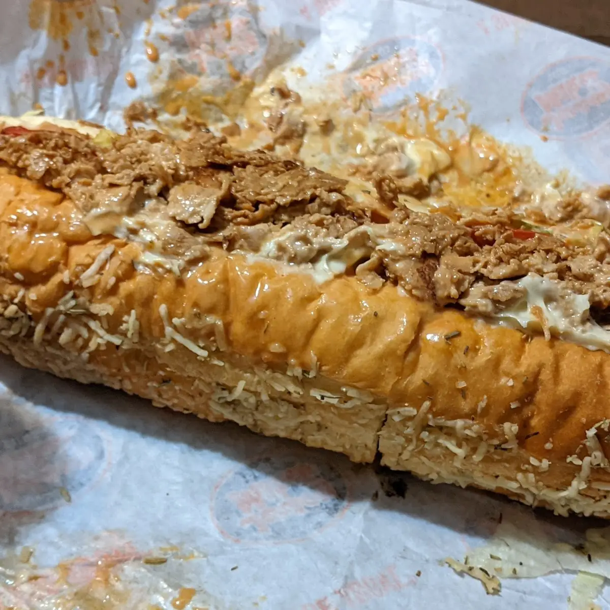 Giant Buffalo Chicken Cheese Steak