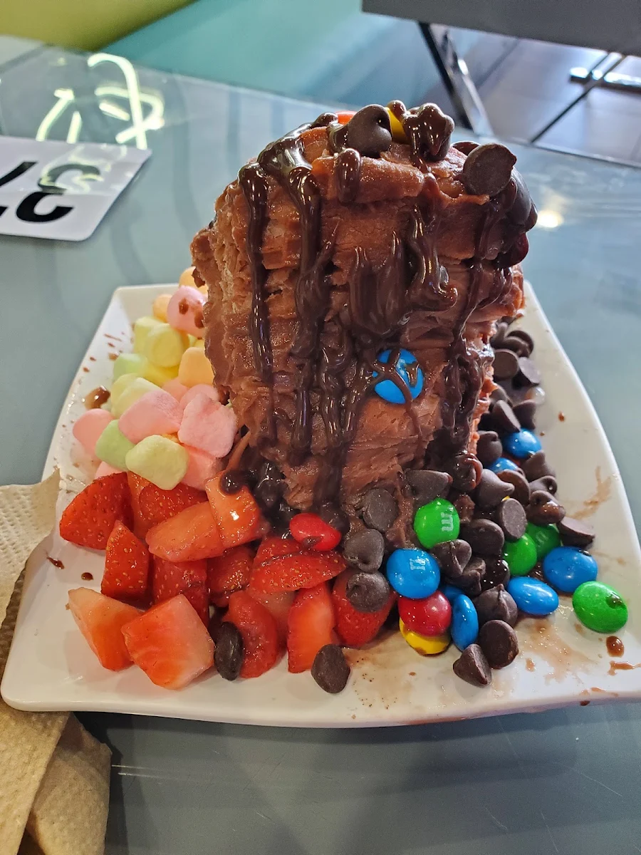 Chocolate Ice with Marshmellows Nutella M&M and Chocolate Chips