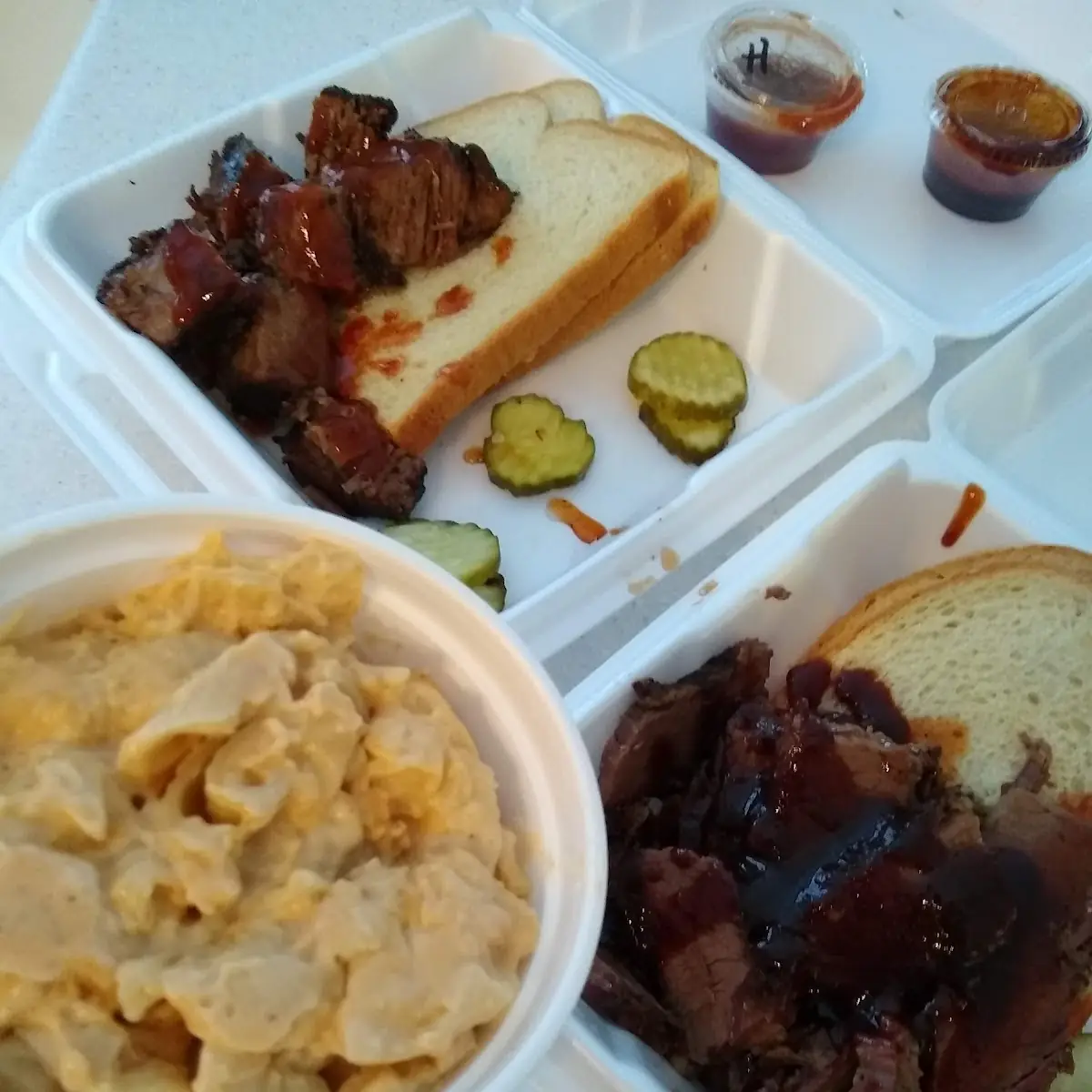 Brisket and Mac and Cheese