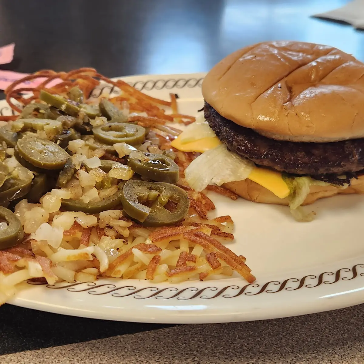 Bacon Cheeseburger with Hashbrowns