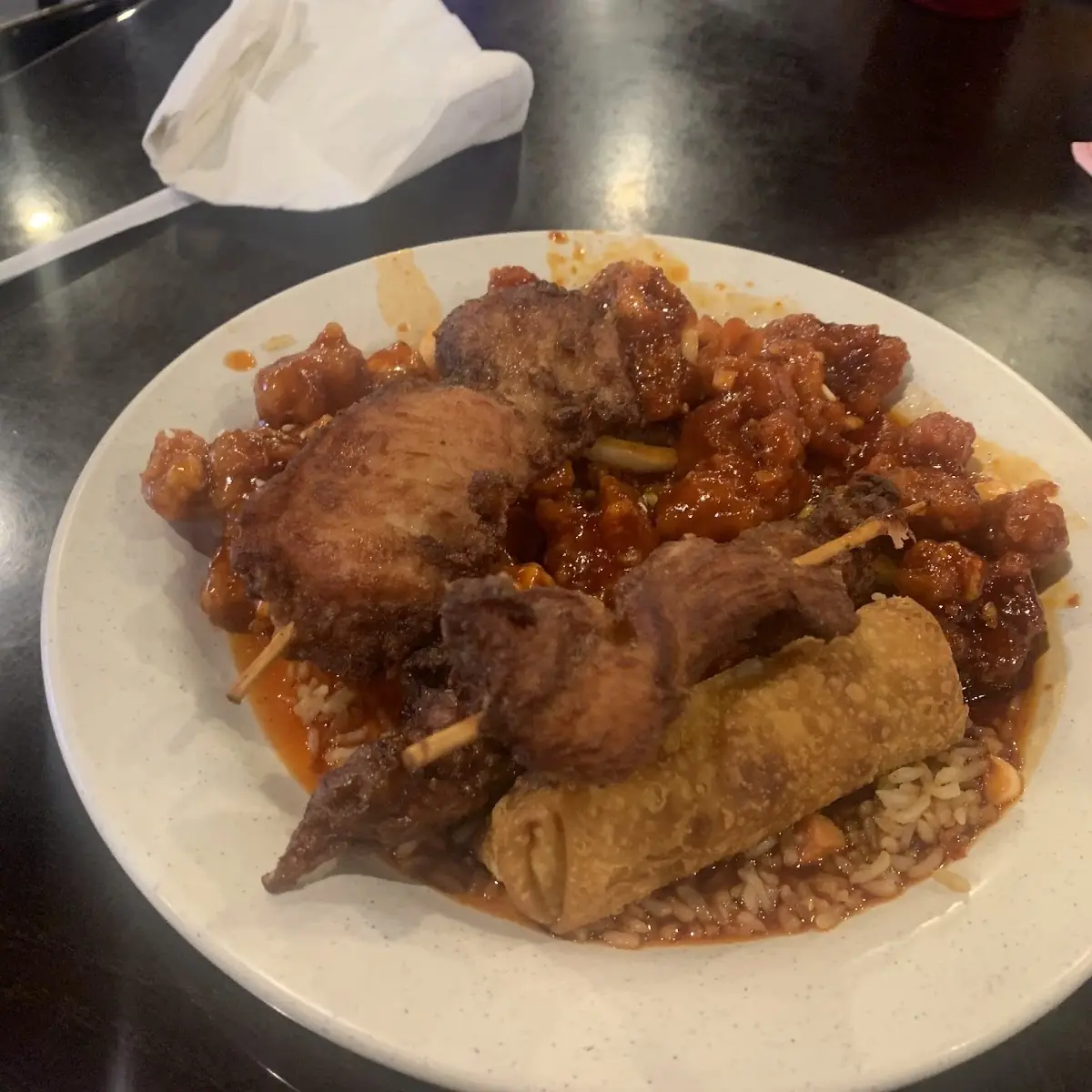 Egg Roll and Chicken Sticks