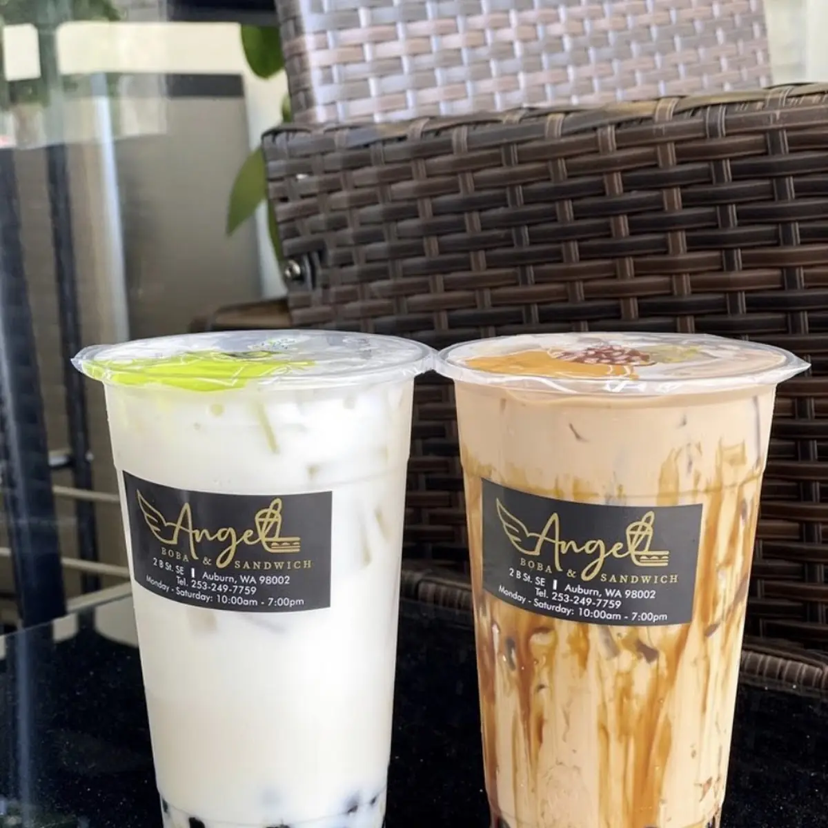 Almond Milk Tea with Boba