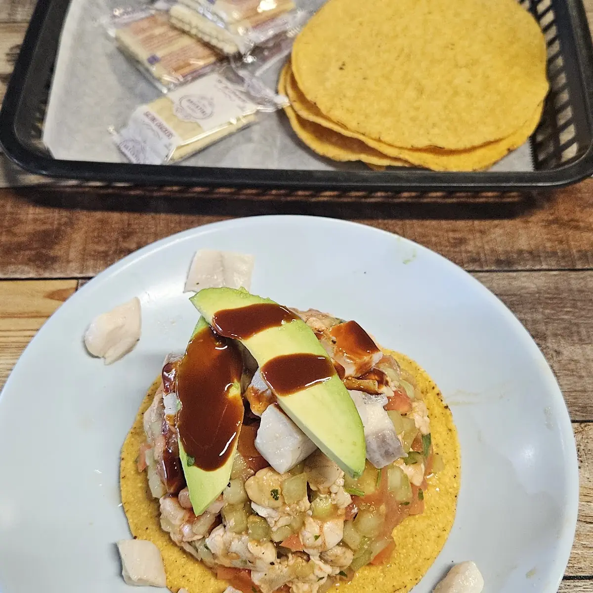 Tostada Ceviche Mixto