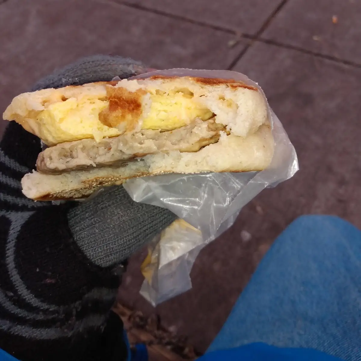 Sausage Egg Cheese Breakfast Sandwich