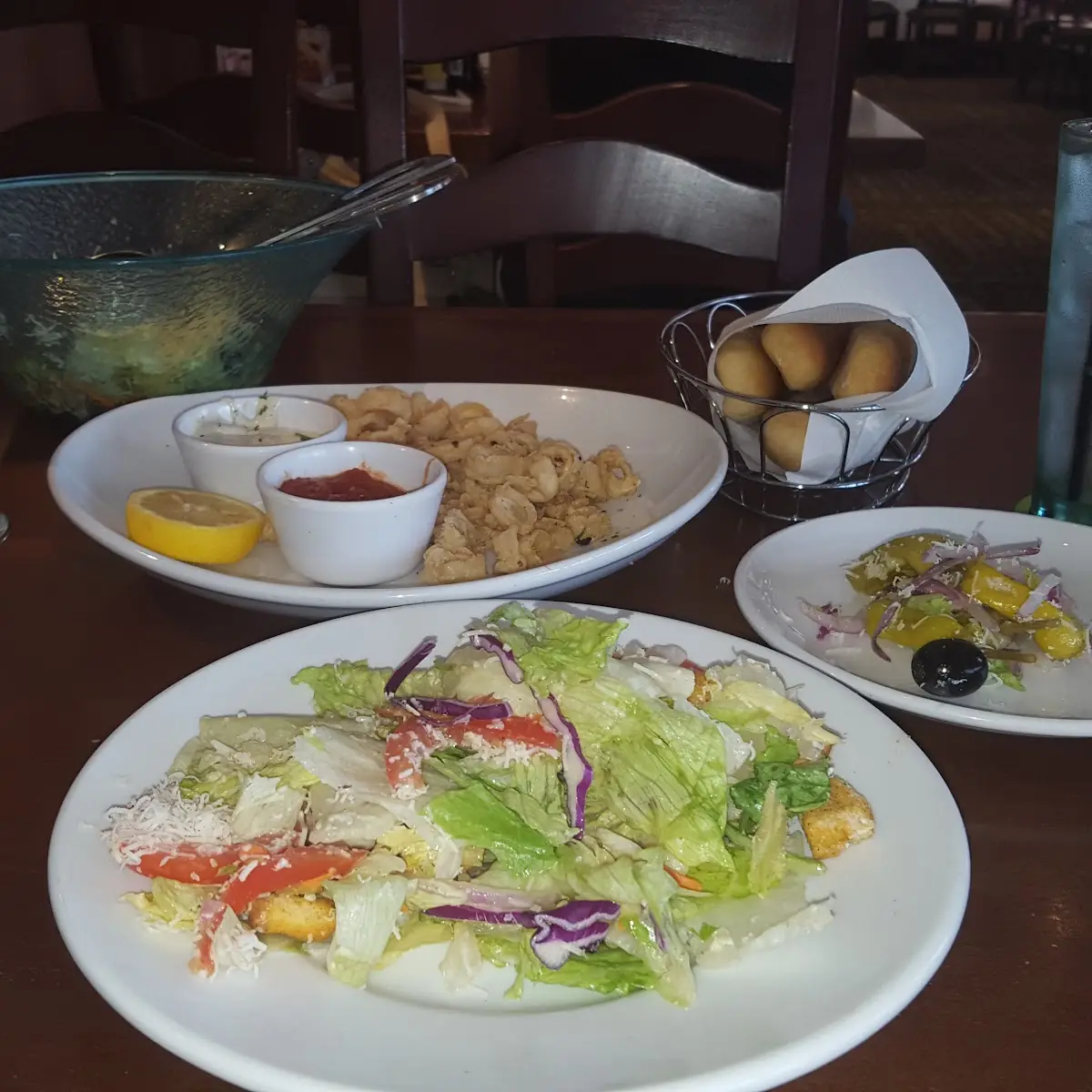 Soup Salad and Bread Sticks