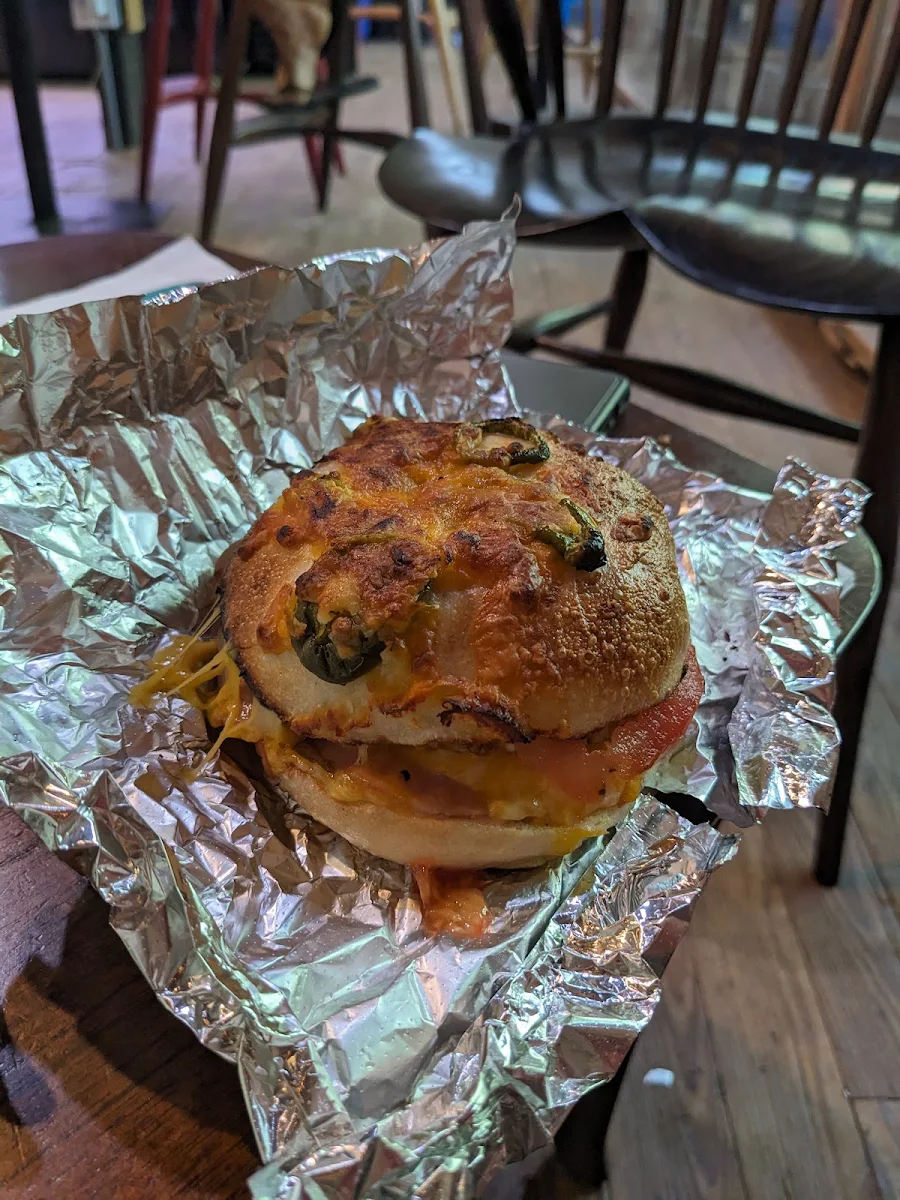Ham and Egg and Cheese Bagel
