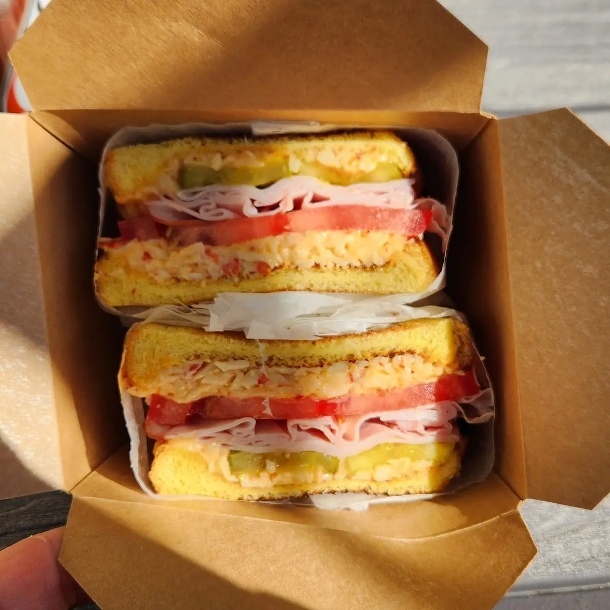 Ham and Pimento Cheese Sandwich