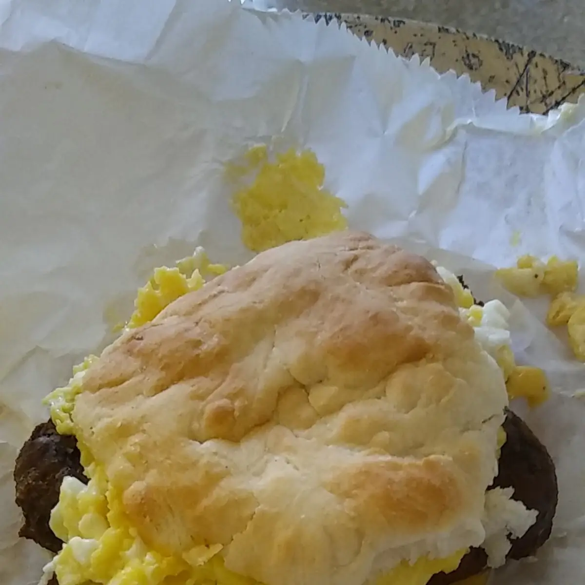 Sausage Egg and Cheese Biscuit