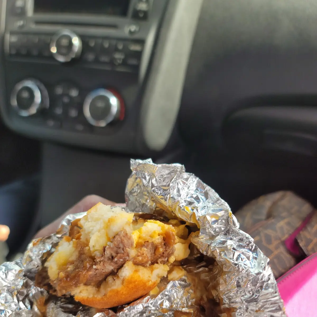 Steak Egg and Cheese Biscuit and Gravy